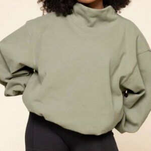 Ooey Gooey Mockneck Sweatshirt with Pockets - L/XL